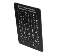 Anneome Planche Apprentissage Braille Portable avec Points Relief Lettres Chiffres et Ponctuation pour Débutants Aveugles Adultes et Garçon Fille