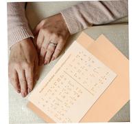Anneome Planche Braille Éducative Portable avec Points Surélevés pour Aveugles Outil Compact pour Apprentissage des Lettres et Chiffres Aide Pédagogique pour Enseignement des Personnes