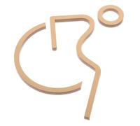 Anneome Plaque de Porte Handicapée Acrylique Doré Signalétique Toilette Accessible Fauteuil Roulant pour Sanitaires Unisexes Commerces Restaurants et Centres Commerciaux