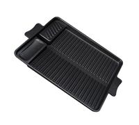 Anneome Plaque Rectangulaire Barbecue Antiadhésive pour Extérieur Plaque de Cuisson et Résistante Chaleur Outil de Rôtissage pour Steak et Pizza Compatible Brasero et Gaz pour Barbecue