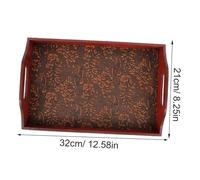 Anneome Plateau de Service Bois Carré Vintage pour Desserts et Thé Plateau Décoratif Polyvalent pour Fruits et Snacks Élégant pour Restaurant et Maison