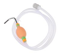 Anneome Pompe à Eau Manuelle de Pêche Tube en Silicone Blanc 2,1 M, Dispositif D'aspiration d'eau Filtre Haute Densité en Acier Inoxydable, Matériel Portable pour Activités de Pêche en Extérieur