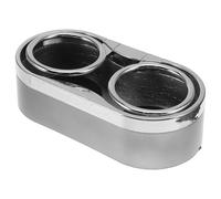 Anneome Porte-gobelet Voiture Double Trou en Plastique Abs Support Boisson Anti-déversement Compact Rangement Voiture Multifonction pour Canettes et Bouteilles Accessoire Intérieur Silver