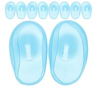 Anneome Protège-Oreilles en Silicone Réutilisables pour Coloration Capillaire Lot de 5 Paires Bleu Protection Produits Chimiques et Chaleur Accessoires pour Salon de Coiffure et Soins