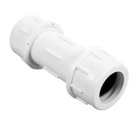 Anneome Raccord Rapide d'eau PVC 32 MM Blanc Connecteur Réutilisable pour Clapet Anti-Retour Adaptateur Solide pour Réparation Tuyau Jardin Système Arrosage Extérieur et Eau Froide