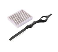 Anneome Rasoir Effileur de Cheveux Manuel pour Coiffure Coupe Texturisante Précise avec Lames de Rechange Outil de Coiffage pour Salon et Usage Domestique