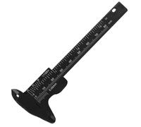 Anneome Règle Coulissante à Sourcils 80 Mm, Pied à Coulisse en Plastique Noir, Outil de Mesure Précis Portable, Usage Maquillage Sourcils, Compas de Mesure pour Tatouage, Accessoire