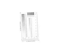 Anneome Règle de Mesure de Précision Haute pour Défauts et Rayures Règle Transparente Rigide Plastique pour Inspection Apparence Gauge Multifonction pour Points Lignes et Fissures Outil