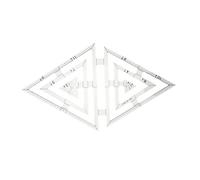 Anneome Règle de Patchwork Acrylique Transparent Double Triangle pour Couture et Artisanat Outil DIY pour Mesures et Modèles