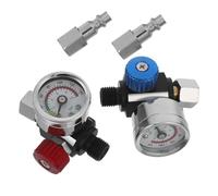 Anneome Régulateur de Pression Air avec Manomètre Intégré Métal Inoxydable pour Pulvérisation et Gonflage Contrôle Précis Pression pour Outils Pneumatiques et Peinture