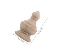 Anneome Rustic Wooden Baluster Finial Unfinished Carved Column Topper For Staircase Bedpost Diy Furniture Decor