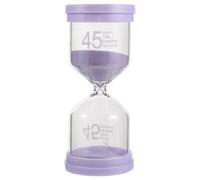 Anneome Sablier de Sauna Étanche 45 en Verre, Minuteur pour Accessoires de Bain, Sablier pour Sauna Couleur Violet Macaron, Minuterie Précise pour Spa et Hammam