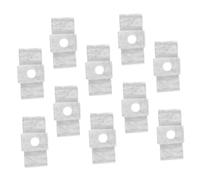 Anneome Saddle Clips for Drainage Systems 10pcs M Type Galvanized Iron for 30-35mm Spacing, Textured Surface, Enhanced Stability, for Metal Bar Grating and Stair Treads in Drainage