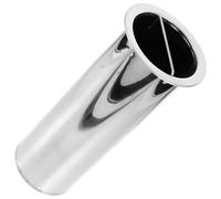 Anneome Seau à Brochettes en Acier Inoxydable Épais 30 CM avec Poignée Tube Perforé pour Porte-Bâtons à Griller Rangement Pratique pour Barbecue et Fondue