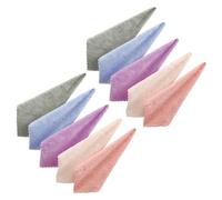 Anneome Serviettes Démaquillantes Visage en Microfibre Polyester 10pcs Ultra Douces Lavables en Machine, Portables Maison Voyages Couleur Aléatoire Style Plusieurs styles