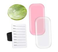 Anneome Set Accessoires Grafting Cils avec Plateau Jade Vert et Stickers Frontaux Support pour Extensions de Cils Professionnelles et Usage Personnel