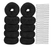 Anneome Set Coiffure Complet pour Chignon Donut avec Accessoires Robustes Nylon Bun Maker et Clips Fixes et Création Facile de Élégantes et Tendances