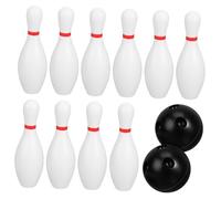 Anneome Set de Bowling Mini avec Quilles et Boules Jeu Sportif Compact pour Intérieur et Extérieur Kit Amusant pour Développer la Motricité Jeux Famille