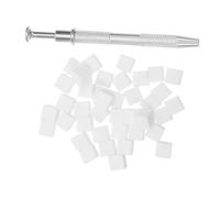 Anneome Set Éponge Manucure et Maquillage Blanche avec Pince de Préhension Mini Blocs Éponge Multifonctionnels pour Fond de Teint Blush et Nail Art Accessoires Compactes et Durables pour