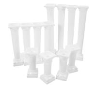 Anneome Statue Grecque 12 Mini Colonnes Romaines en PS Blanches, Pilier Décoratif Solide pour Décoration Intérieure et Maison, Ornement Artistique Délicat