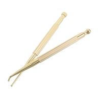 Anneome Stylo D’acupression en Laiton 2 Pcs 1 Stylo Rigide 12,5 Cm 12,5 Cm Outil Précis pour Massage Auriculaire Points D’acupuncture Relaxation Usage Portable en Voyage