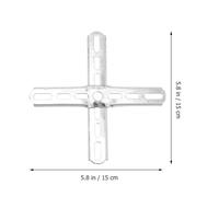 Anneome Support de Fixation pour Plafonnier Croix en Fer Argenté, Montage | Plaque Croisée, Crochets et Barres Arrière, Installation Facile, Vis et Écrous Inclus pour Usage Résidentiel