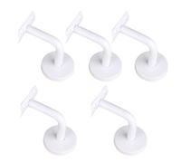 Anneome Support de Main Courante 5 Pièces en Acier Inoxydable Blanc Fixation Murale Solide Design Élégant, Améliore la Stabilité et Réduit de Chute pour Rampe D'escalier