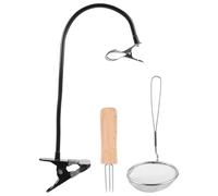 Anneome Support Moxa Ajustable Métal pour Bâtonnets et Rouleaux Portable et Léger Clips Flexible pour Moxibustion à Domicile et Salon Accessoires avec Filet Anti-cendres Couleur Aléatoire