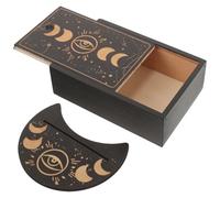 Anneome Support pour Carte de Tarot 15,8x10,6x5 cm avec boîte de Rangement, Coffret rituel pour Runes et Cristaux, idéal pour autel et décor à Domicile