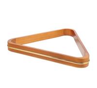 Anneome Support Triangulaire de Billard en Bois de Pin Robuste Finitions Dorées Trépied Stable pour Rangement des Boules de Billard Accessoire à Domicile Club