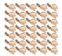 Anneome Supports de Broches DIY 50 Pcs avec Pinces Bec de Canard 35 MM Dorées Plateaux Ronds en Métal pour Création Broches Épingles à Broche Sécurisées pour Accessoires Vêtements