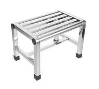 Anneome Tabouret en Acier Inoxydable Imperméable Petit Banc de Salle de Bain Compact 285 X 201 X 26 CM Siège Robuste et Antirouille Marchepied Multifonction pour Adultes Seniors