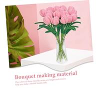 Anneome Tiges Chenille Colorées Flexible pour Bricolage DIY Matériaux Créatifs pour Artisanat Lot avec Ruban et Papier Demballage Accessoires pour Bouquet Fait Main