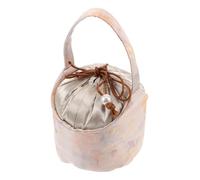 Anneome Travel Tea Set Organizer Bag with Insulated Decorative Teapot Cozy and Dust Cover Portable Fabric Storage for Teacups and Accessories Beige