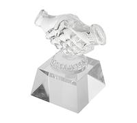 Anneome Trophée De Récompense Délicat en Forme De Main Décoration en Cristal Trophée De Poignée De Main Décoration De Bureau