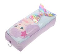 Anneome Trousse à Crayons à Paillettes pour Fille Sac à Stylos Portable avec Compartiments Trousse Scolaire Pratique et Fermeture Éclair Lisse Décor Sirène Esthétique