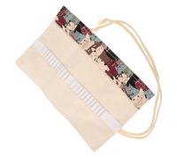 Anneome Trousse De Rangement pour Crayons De Couleur Grand Modèle Toile Organisateur Pratique pour Artistes Et Créatifs Pochette Multifonctionnelle pour Stylos Et Feutres Motif Élégant