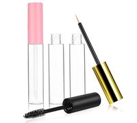Anneome Tube Maquillage Vide 3 Pièces - 10 Ml Mascara Transparent avec Applicateur Eyeliner Hermétique Noir Mat Gloss Rose Pâle - Ensemble Cosmétique Portable pour Retouches et Voyage
