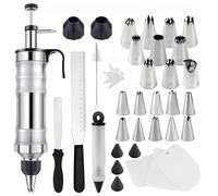 anneratteryer Ensemble de 34 pièces Douille Patisserie Seringue Alimentaire Ustensiles P pâtisserie Poche a douille patisserie patisserie accessoire pour Biscuits Cuisine Boulangerie Dessert
