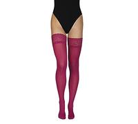 Annes style Truss 60 Denier Femme Tenue en Microfibre Bas avec Dentelle Haute Opaque Lingerie Bonneterie Top Silicone Grape TG-7/8