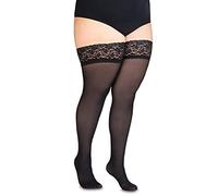 Annes style Truss 60 Denier Femme Tenue en Microfibre Bas avec Dentelle Haute Opaque Lingerie Bonneterie Top Silicone Nero TG-1/2