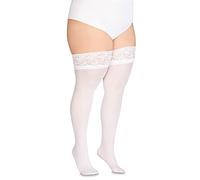 Annes style Truss 60 Denier Femme Tenue en Microfibre Bas avec Dentelle Haute Opaque Lingerie Bonneterie Top Silicone Bianco TG-3/4