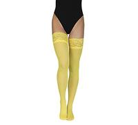 Annes style Truss 60 Denier Femme Tenue en Microfibre Bas avec Dentelle Haute Opaque Lingerie Bonneterie Top Silicone Giallo TG-1/2