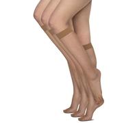 Annes styling Bas Femme Résille 3 Paires - Socquettes Femme Mode Élégantes - Chaussettes Dim Hautes et Confortables - Mi-Bas Filet Noir Blanc et Visone - Chaussettes Transparentes Sexy et Tendance