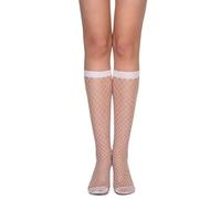 Annes styling Bas Femme Résille - Socquettes Femme Mode Élégantes - Chaussettes Dim Hautes et Confortables - Mi-Bas Filet Noir Blanc et Visone - Chaussettes Transparentes Sexy et Tendance