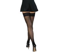 Annes styling - Bas Sexy En Dentelle Avec Couture Arrière Pour Femme 20 Deniers, Nero TG-5/6