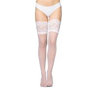 Annes styling Cecile Femmes Dentelle Sheer Cuisse Haute Bas Opaque Tenue 20 Deniers avec Silicone Antidérapant Visone TG-3/4,TG-3/4,Beige,44