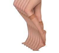 Annes styling Chaussettes mi-bas pour femme 15 DEN Sans pression Légères et confortables au quotidien Matériau lisse Taille unique Six paires Sheena15, Lion