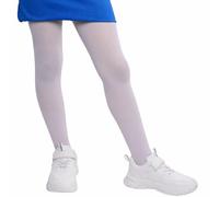 Annes styling Collants Fille 40 DEN - Microfibre Douce et Respirante, Opaques École & Danse - Couleur Blanc, Taille 122/128, 7-8 ans