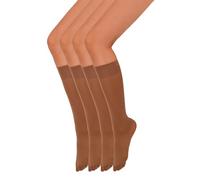 Annes styling Paquet de 4 Chaussettes Hautes Pour Femmes - Extensibles Confortables Et Durables - Douces Ajustées Résistantes Et Élégantes - Fabriquées En Italie - Daino Taille unique
